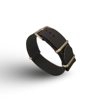 Sifu Strap Black — Ribbed Keeper-First Nylon-Poly (1.1–1.2mm)